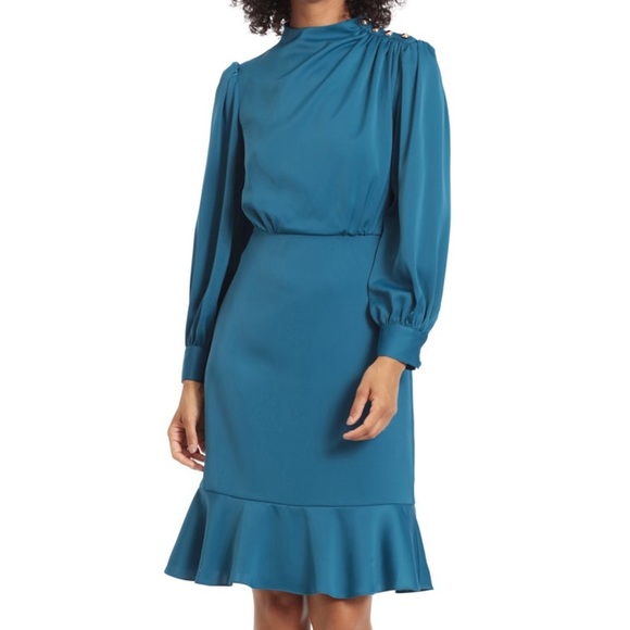 Maggy London Elegant Blue Dress Size 4 - Picture 3 of 5